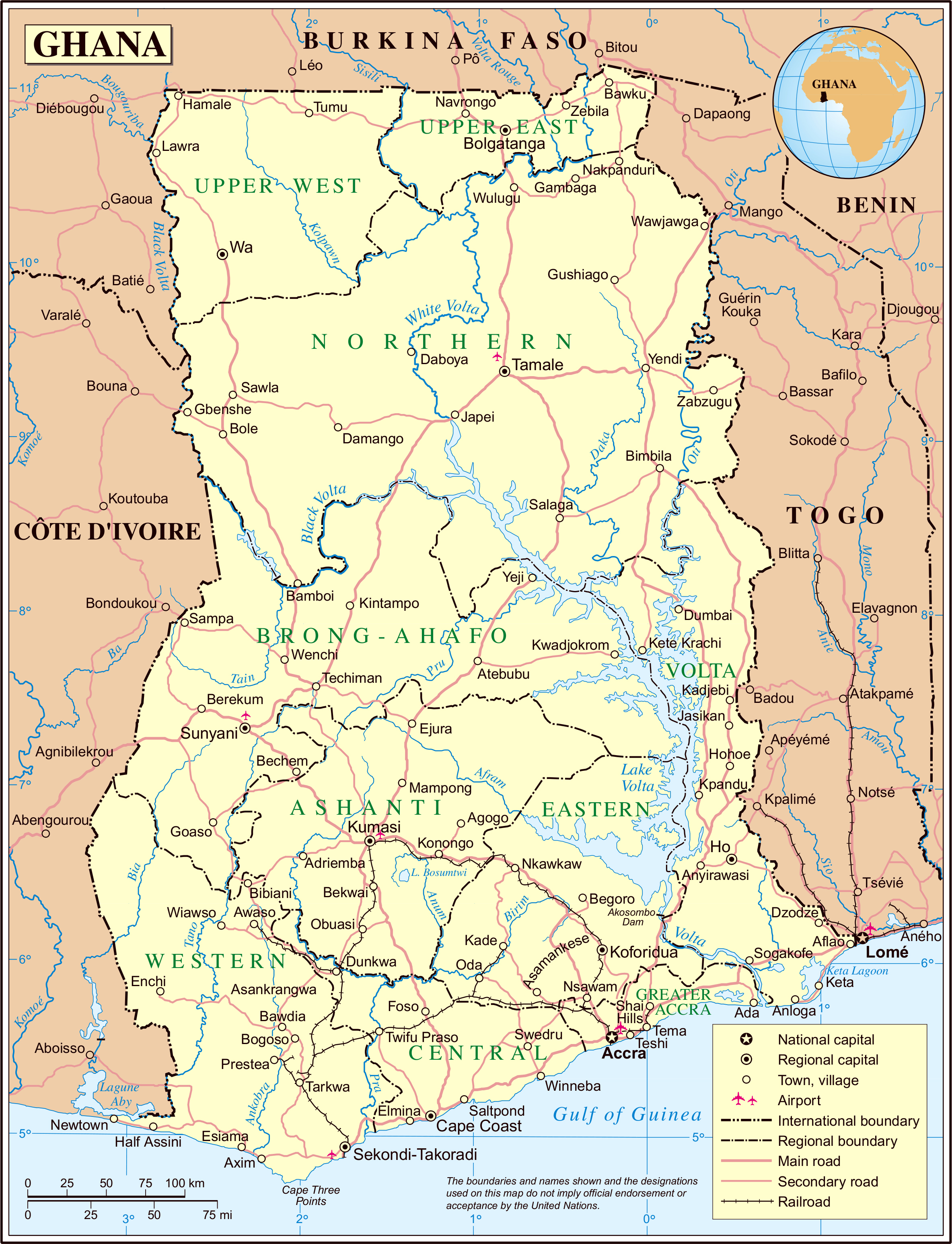 Ghana  Map